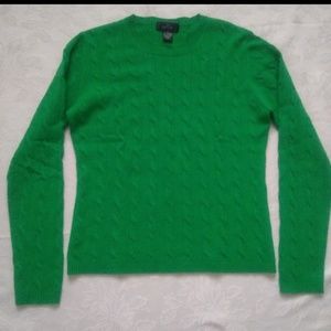 Cashmere sweater aran cable knit